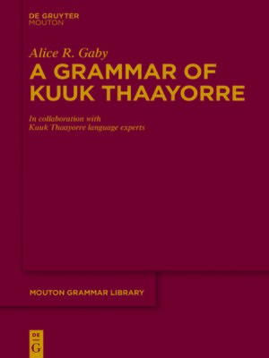 cover image of A Grammar of Kuuk Thaayorre